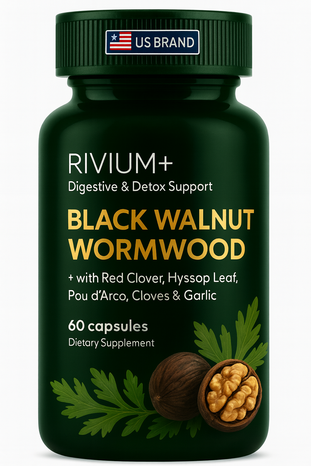 Black Walnut Wormwood Capsules – 60 Capsules | Rivium