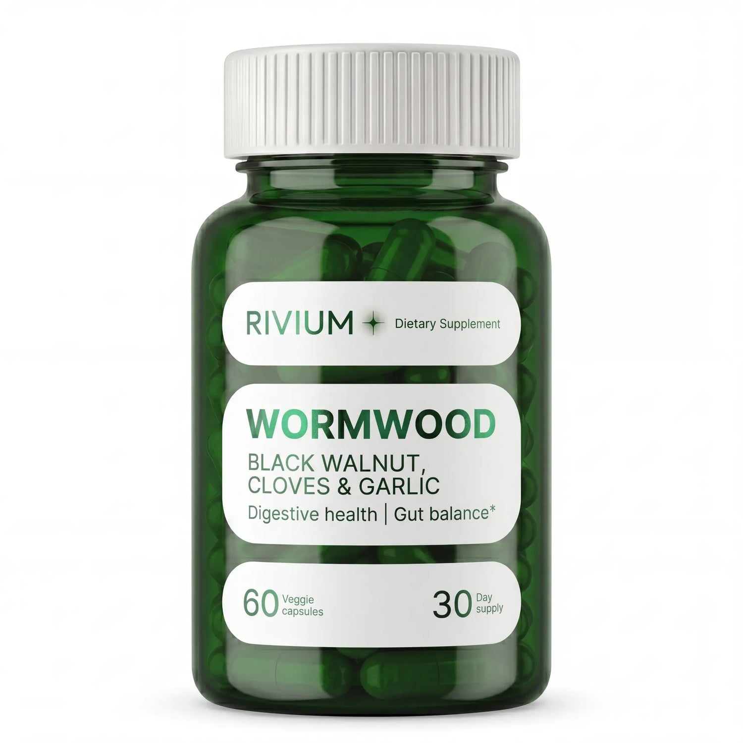 Wormwood Black Walnut, Cloves & Garlic Capsules