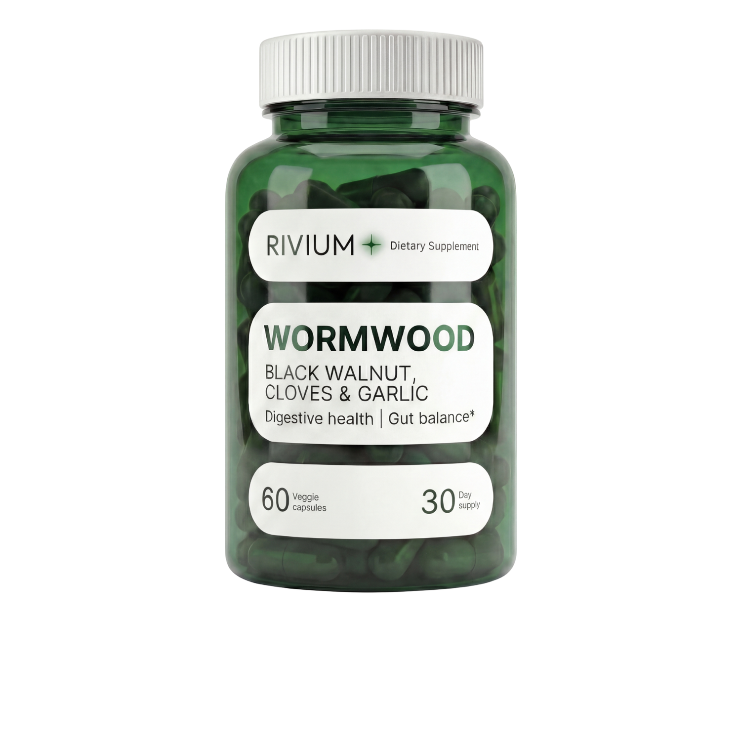 Wormwood Black Walnut, Cloves & Garlic Capsules