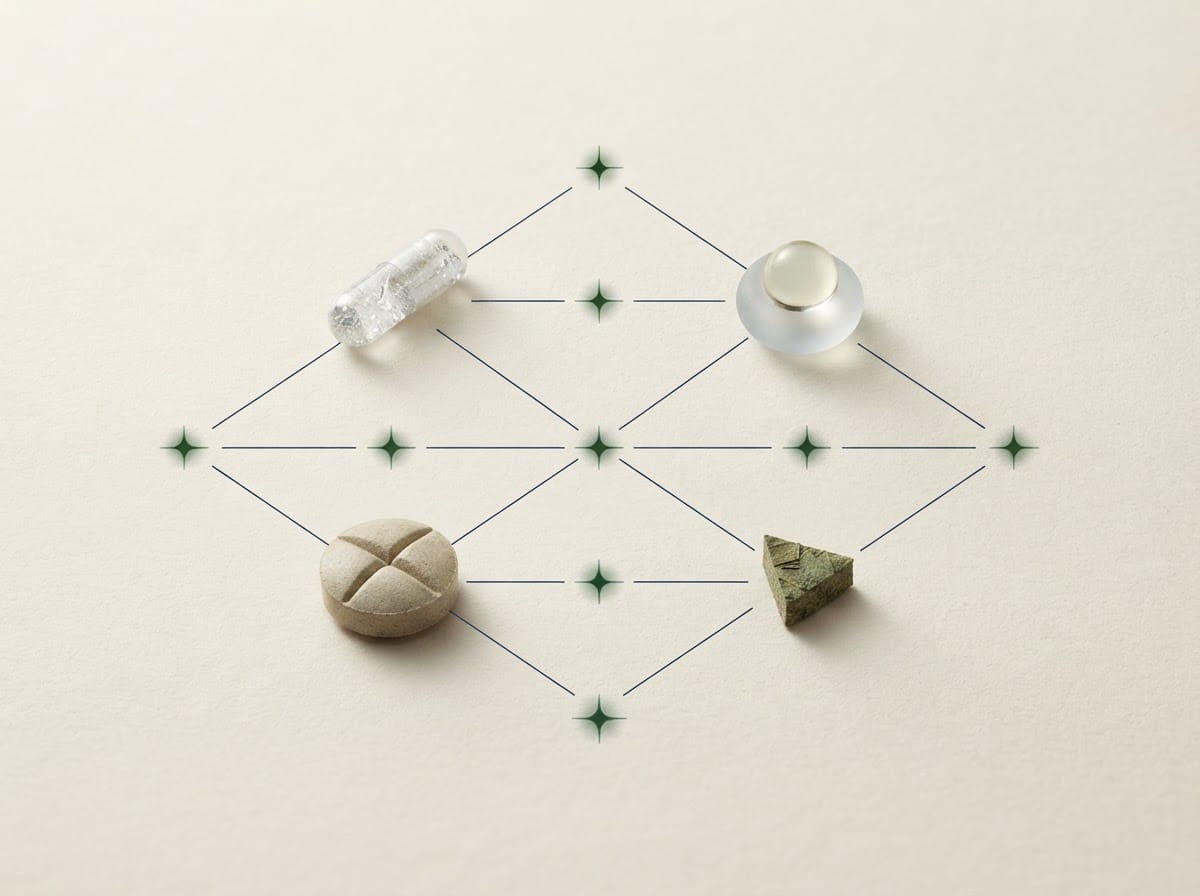 Several supplement forms arranged as a coordinated daily system