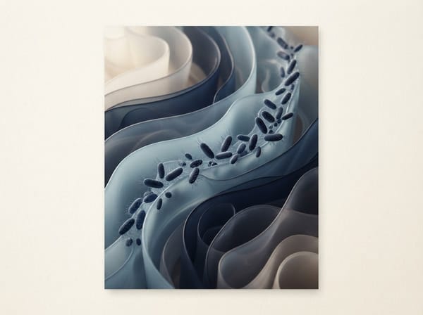 Abstract representation of Akkermansia and the intestinal barrier